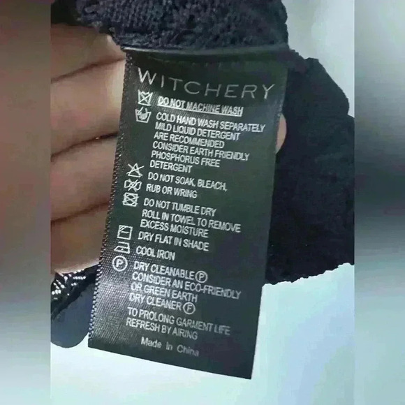 Witchery Women’s Navy Blue Garden Girl Preppy Prep Sheer Puff Sleeve Top Small - Picture 11 of 14